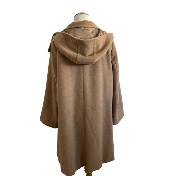 MaxMara STUDIO Angora Rabbit, SILK, & Wool Hooded Coat - Picture 6 of 12
